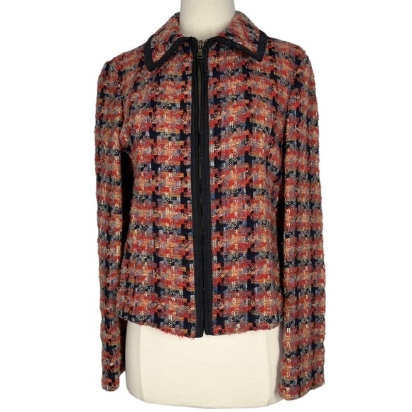 LES COPAINS Multicolor Tweed Blazer - Picture 1 of 9